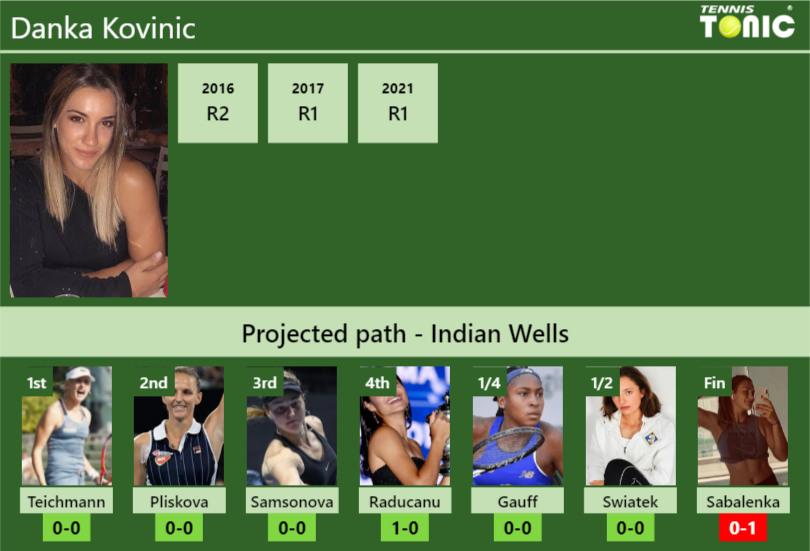 Danka Kovinic Stats info