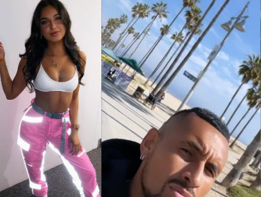 Nick Kyrgios With Girlfriend Costeen Hatzi