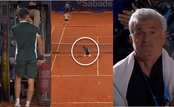 Alcaraz Death Stare Tsitsipas