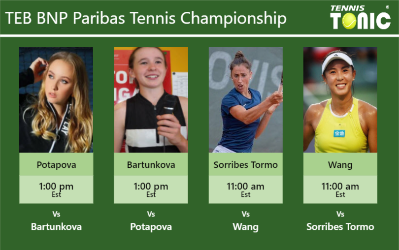 Anastasia Potapova-Nikola Bartunkova-Sara Sorribes Tormo-Qiang Wang Stats info