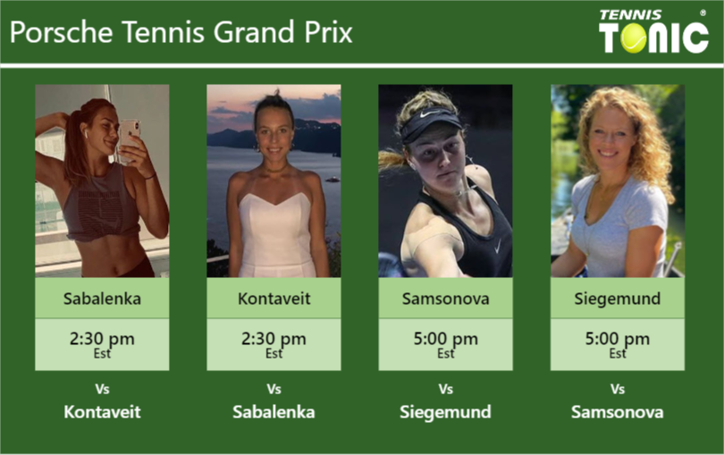 Aryna Sabalenka-Anett Kontaveit-Liudmila Samsonova-Laura Siegemund Stats info