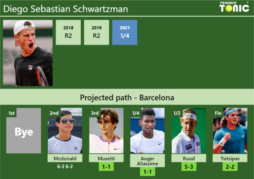 Diego Sebastian Schwartzman Stats info