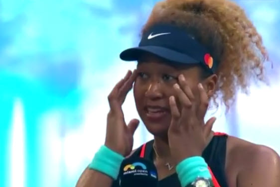 Naomi Osaka In Tears In Miami