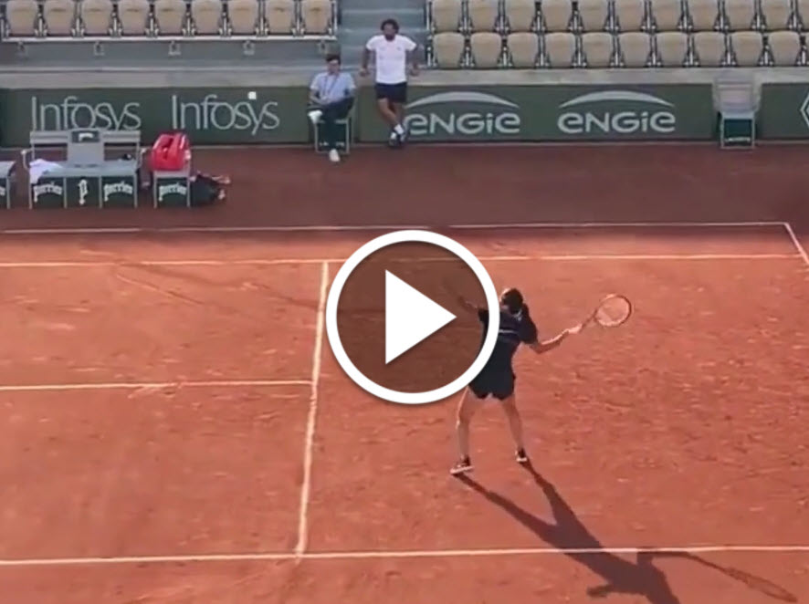 Emma Raducanu Training At The French Open Emma Raducanu Training At The French Open