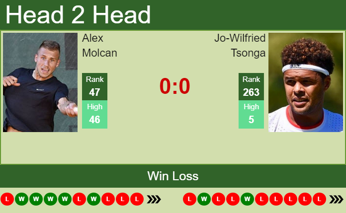 Prediction and head to head Alex Molcan vs. Jo-Wilfried Tsonga