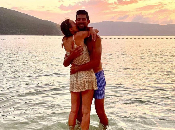 Djokovic And His Wife Jelena Djokovic And His Wife Jelena