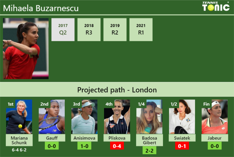 Mihaela Buzarnescu Stats info