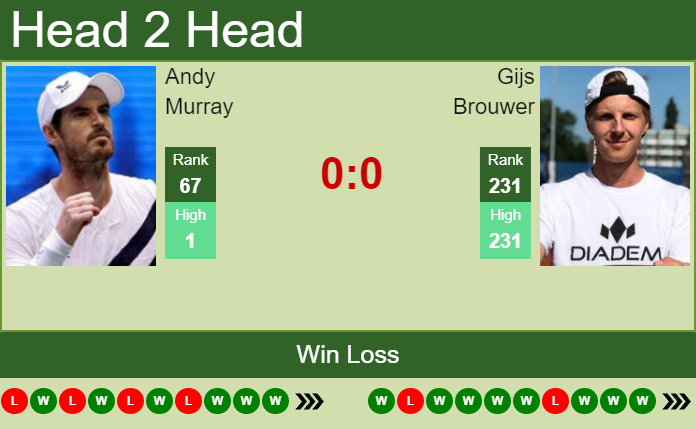 Prediction And Head To Head Andy Murray Vs. Gijs Brouwer Odrxrrmp9r Prediction and head to head Andy Murray vs. Gijs Brouwer