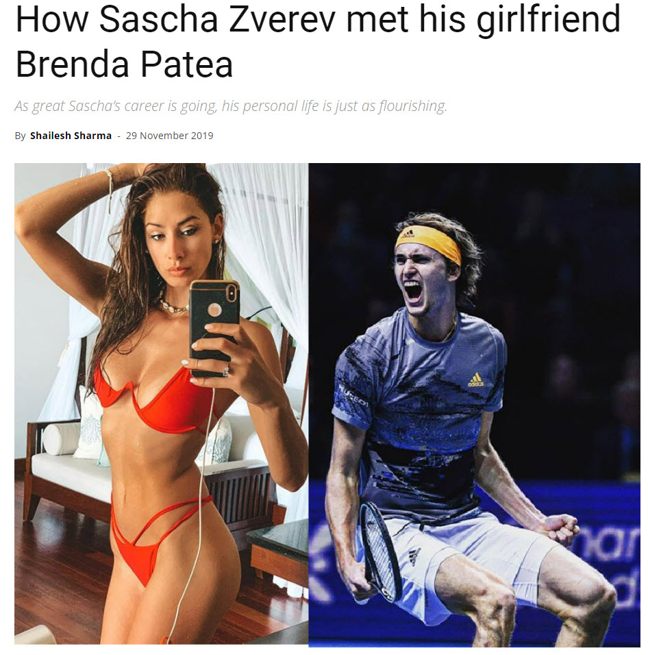 Zverev And E Girfriend Brenda Patea