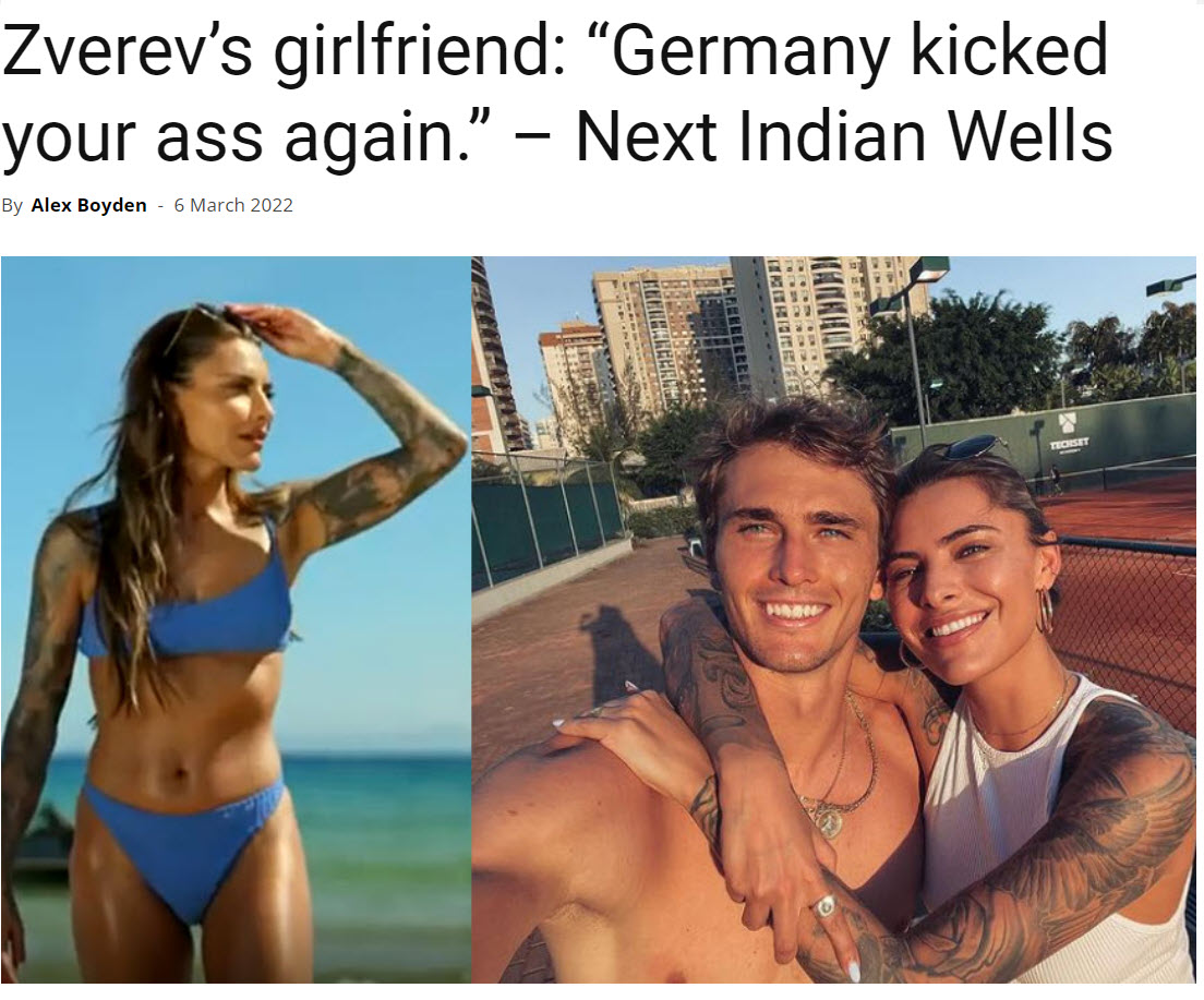 Zverev And His Girlfriend Sophia Thomalla