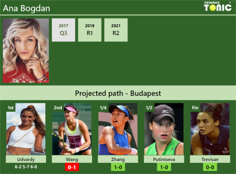 Updated R2 Prediction H2h Of Ana Bogdans Draw Vs Wang Zhang Putintseva Trevisan To Win 7624