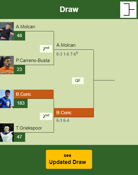 Borna Coric Draw info