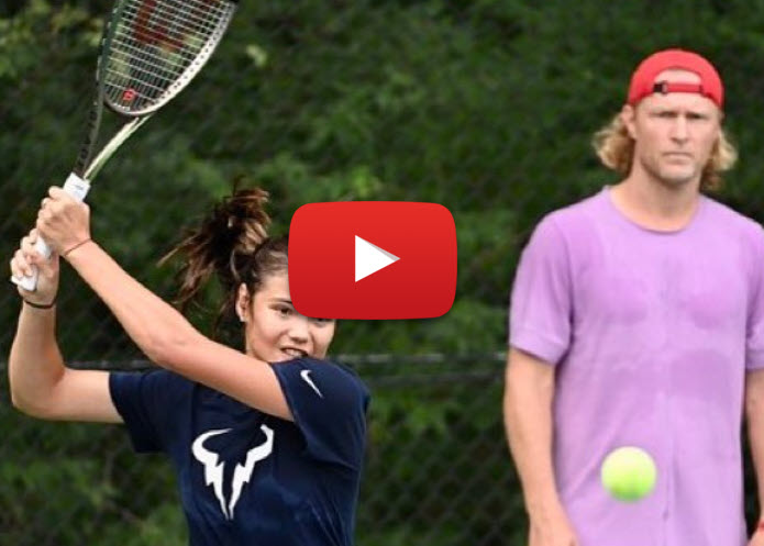 Emma Raducanu Training With New Coach Tursunov Emma Raducanu Training With New Coach Tursunov