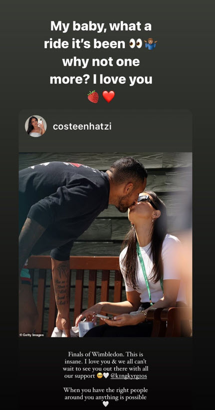Kyrgios And Girlfriend Costeen Hatzi