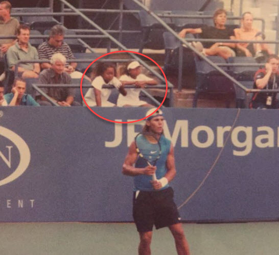 Naomi Osaka And Sister Mari Watching Nadal