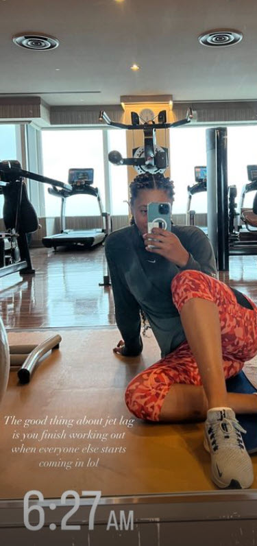 Naomi Osaka At The Gym