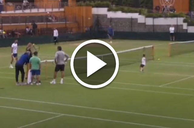 Novak Djokovic Training With His Son Novak Djokovic Training With His Son