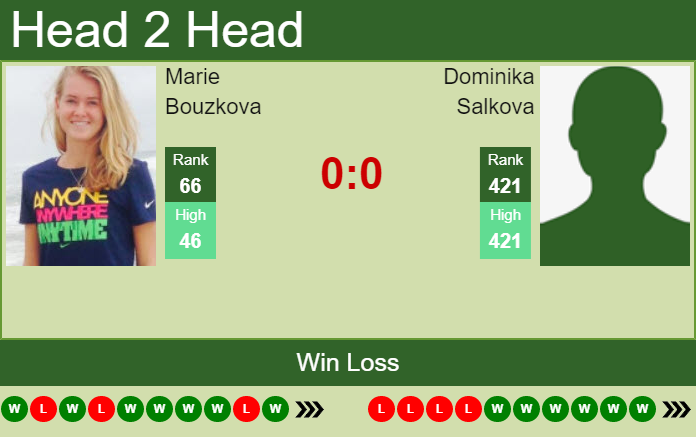 Prediction and head to head Marie Bouzkova vs. Dominika Salkova