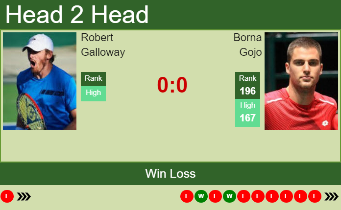 H2H, PREDICTION Robert Galloway vs Borna Gojo | Washington odds, preview, pick Prediction and head to head Robert Galloway vs. Borna Gojo