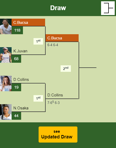 Cristina Bucsa Draw info