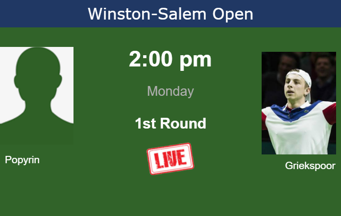 Monday Live Streaming Alexei Popyrin vs Tallon Griekspoor