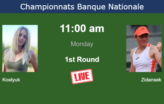 Monday Live Streaming Marta Kostyuk vs Tamara Zidansek