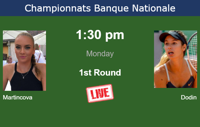 Monday Live Streaming Tereza Martincova vs Oceane Dodin