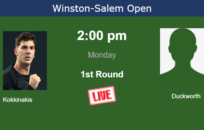 Monday Live Streaming Thanasi Kokkinakis vs James Duckworth