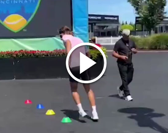 Stefanos Tsitsipas Training With His Father Apostolos In Cincinnati Stefanos Tsitsipas Training With His Father Apostolos In Cincinnati