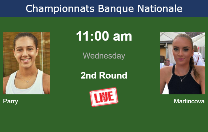 Wednesday Live Streaming Diane Parry vs Tereza Martincova