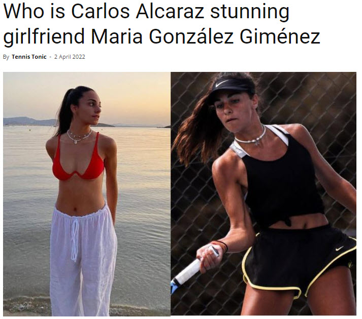 Who Is Carlos Alcaraz Stunning Girlfriend Maria González Giménez