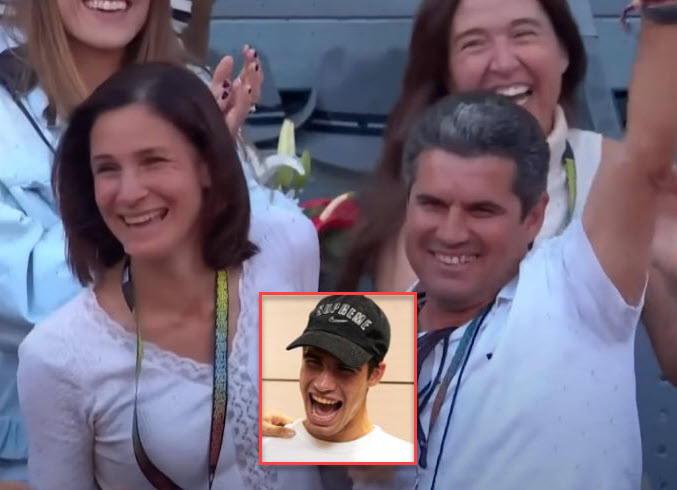 Alcaraz And His Mother And Father