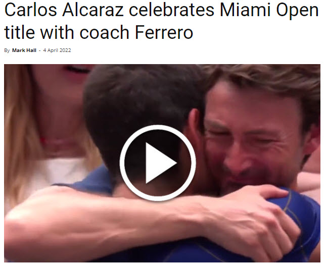 Carlos Alcaraz Celebrates Miami Open Title With Coach Ferrero