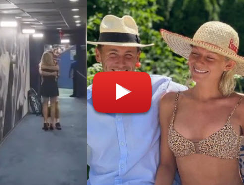 Casper Ruud And His Girlfriend Maria Galligani At The Us Open