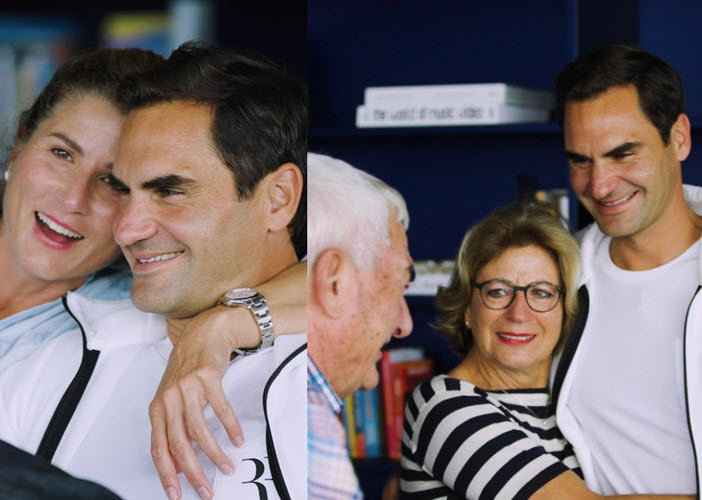 Federer With Wife, Mother And Father