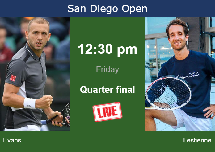 How to watch Evans vs. Lestienne on live streaming in San Diego on Friday Friday Live Streaming Daniel Evans vs Constant Lestienne