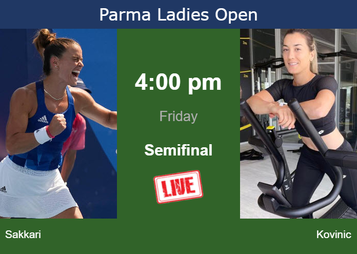 Friday Live Streaming Maria Sakkari vs Danka Kovinic
