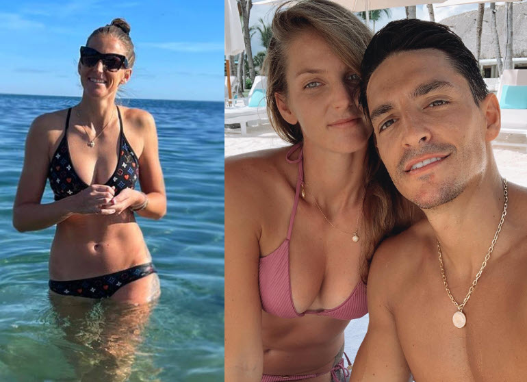 Karolina Pliskova Posing With Her Husband Michal Hrdlička