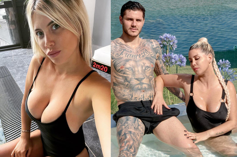 Mauro Icardi With His Wife Wanda Nara