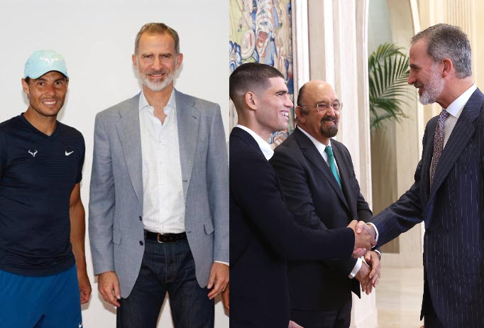 Nadal And Alcaraz With The King Felipe