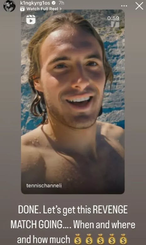 Nick Kyrgios Tsitsipas Challenge