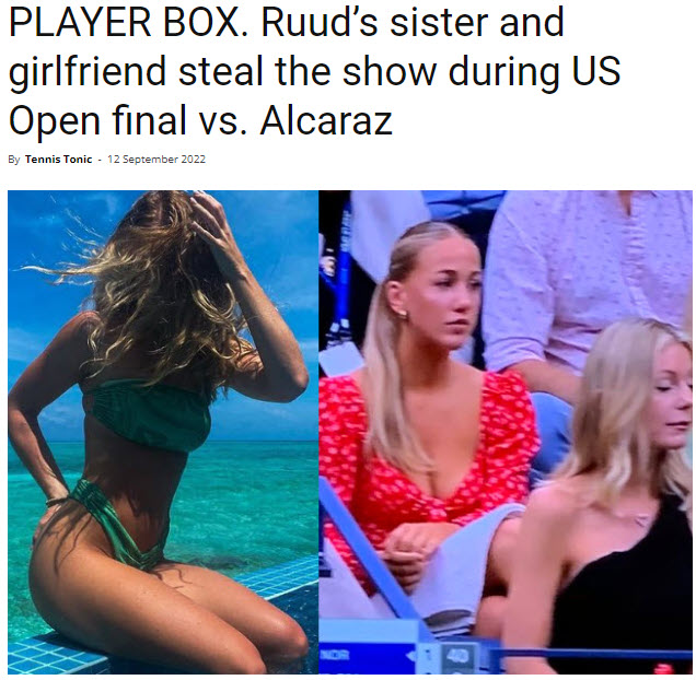 Player Box. Ruud’s Sister And Girlfriend Steal The Show During Us Open Final Vs. Alcaraz