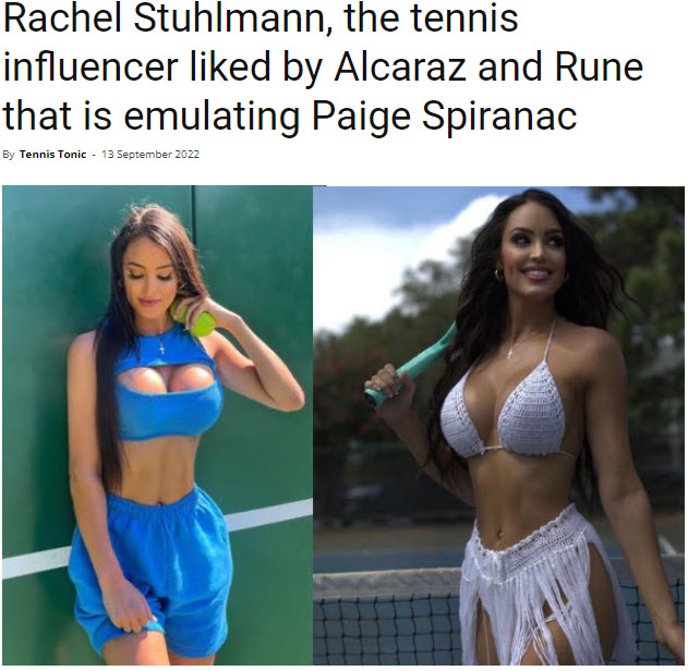 Rachel Stuhlmann, The Tennis Influencer Liked By Alcaraz And Rune That Is Emulating Paige Spiranac
