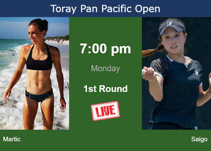 How to watch Martic vs. Saigo on live streaming in Tokyo on Monday Sunday Live Streaming Petra Martic vs Rina Saigo