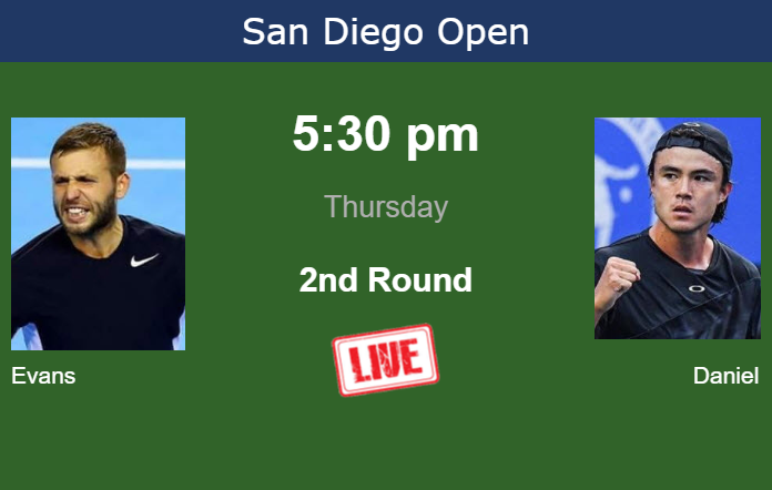 How to watch Evans vs. Daniel on live streaming in San Diego on Thursday Thursday Live Streaming Daniel Evans vs Taro Daniel