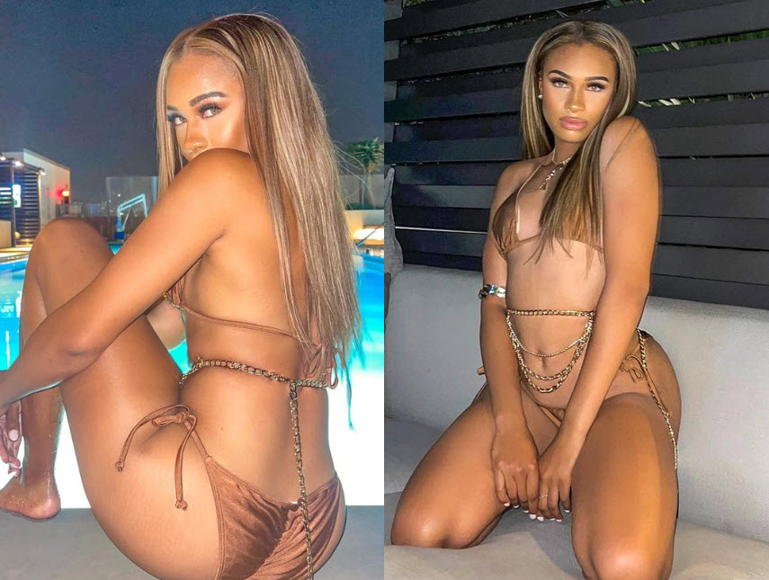 Tiafoe Girlfriend Ayan Broomfield In A Bikini