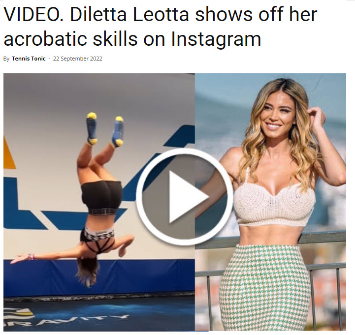 Video. Diletta Leotta Shows Off Her Acrobatic Skills On Instagram