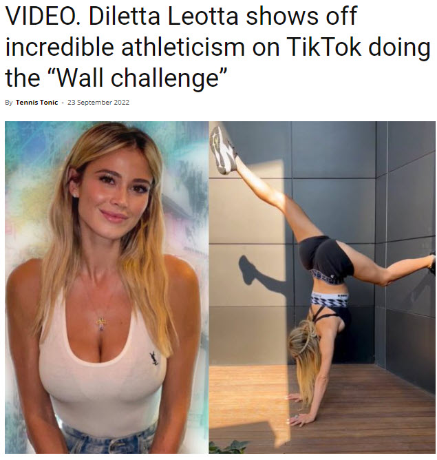 Video. Diletta Leotta Shows Off Incredible Athleticism On Tiktok Doing The “wall Challenge”