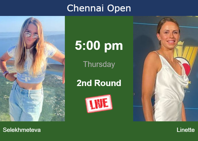Wednesday Live Streaming Oksana Selekhmeteva vs Magda Linette