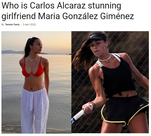 Who Is Carlos Alcaraz Stunning Girlfriend Maria González Giménez